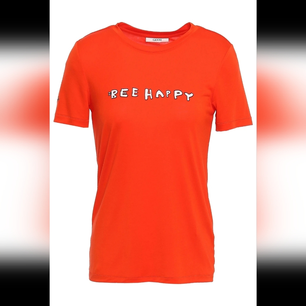 Ganni Bee Happy T-Shirt - Picture 15 of 15